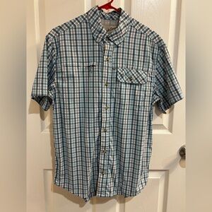 Duck Camp. Men’s Fishing short sleeve button up.